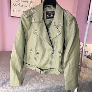 Levi’s Faux Leather Belted Moto Jacket. NWT.